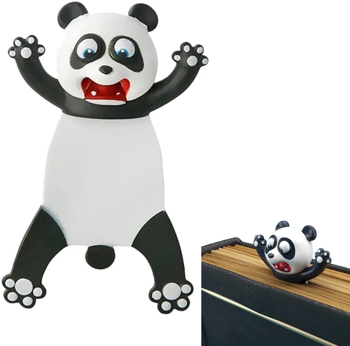 JHUBERS- Bladwijzer 3D Cartoon Dier - Schattig Ontwerp - Antislip - Flexibel PVC - Leuke Boekmarker - Voor Studenten/Leraren - Boekenlegger