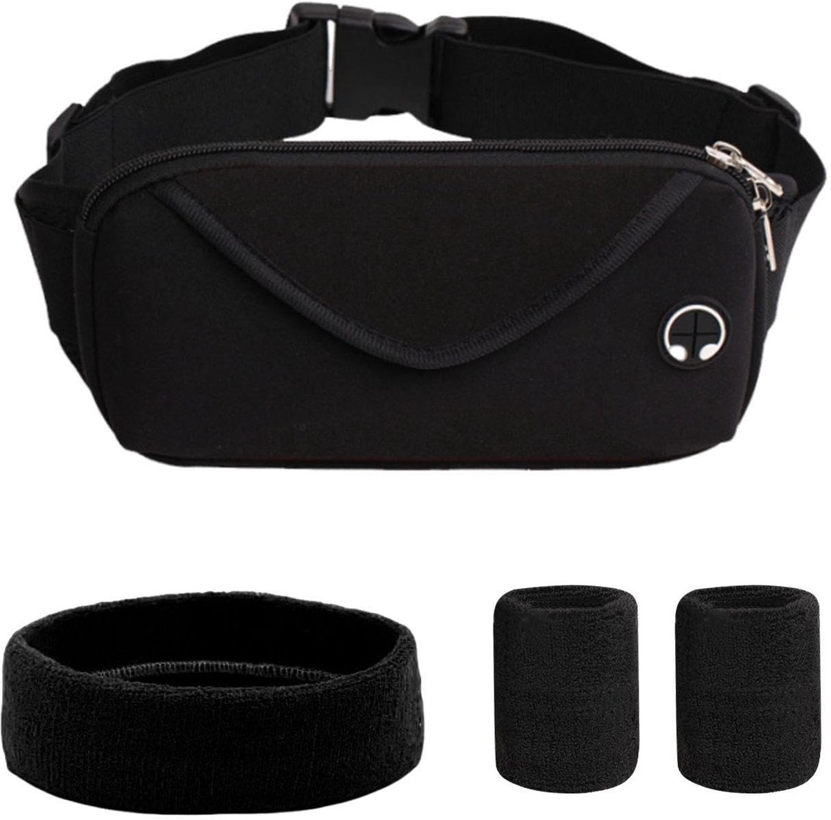BRENZOOS- Heuptas Waterdicht - Multifunctionele Heuptas - Sportaccessoires - 1 Stuk - 23 x 12 cm - Inclusief 2 Armbanden/1 Haarband - Sporttas