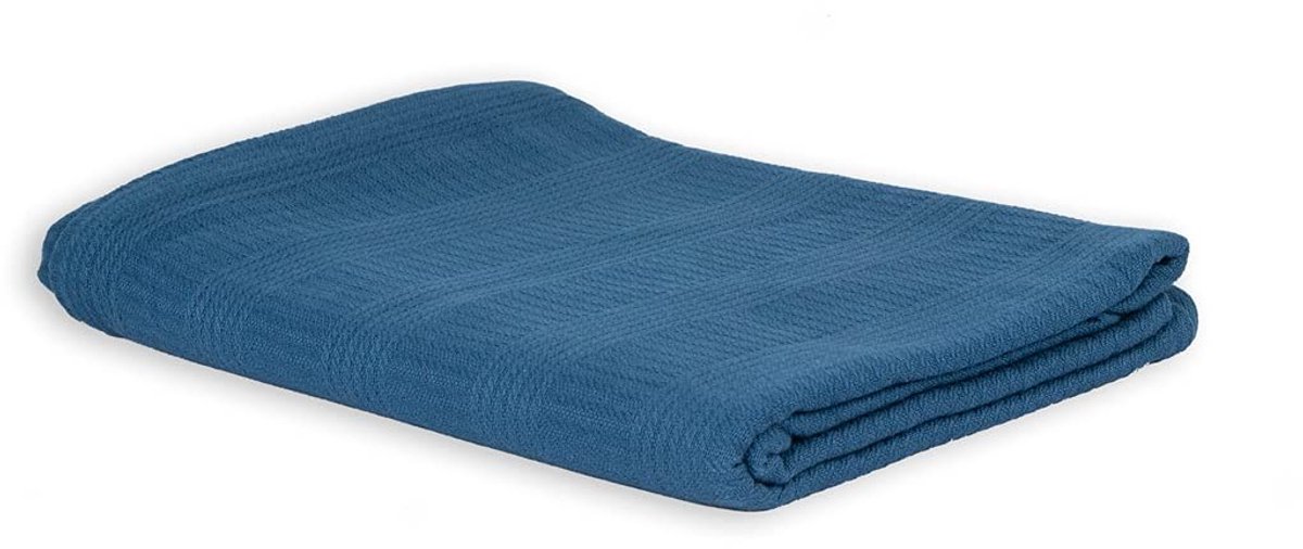 BRENZOOS- Sprei Tijdloze Pique - 150x220 cm - 100% Biologisch Katoen - Zomerdeken - Sofadeken - Katoenen Dekens - Dekbedovertrek
