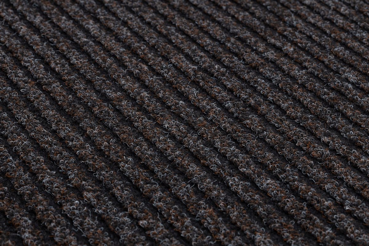 GIN Antislip Deurmat Bruin Rubber Strepen 120x390 cm