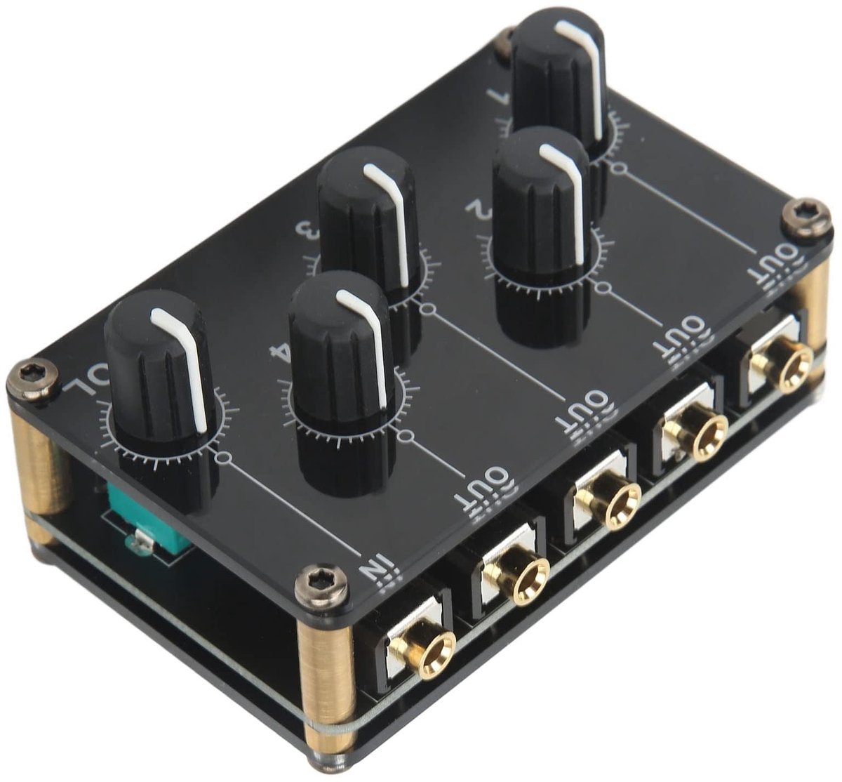 Draagbare Mini Audio Mixer - 4 Kanaals Hoge Gevoeligheid & Lage Ruis Mixer