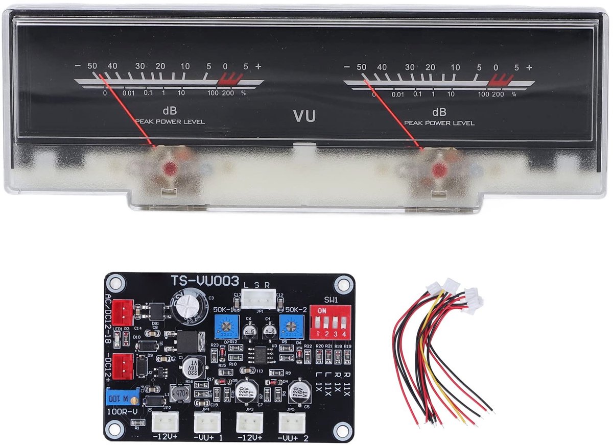 JHUBERS- DB-Meter Draagbaar met Achtergrondverlichting - Geluidsmeter - VU-Meter - Ruismeter - Kit - Maximale Griep 500uA