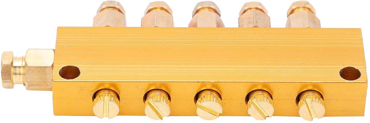 BRENZOOS- Olieverdeler Verstelbaar - Messing - Smeerzuigerscheidingsverdeler - CNC-bewerking - Productielijnen - Regelklep - Oliedistributeur