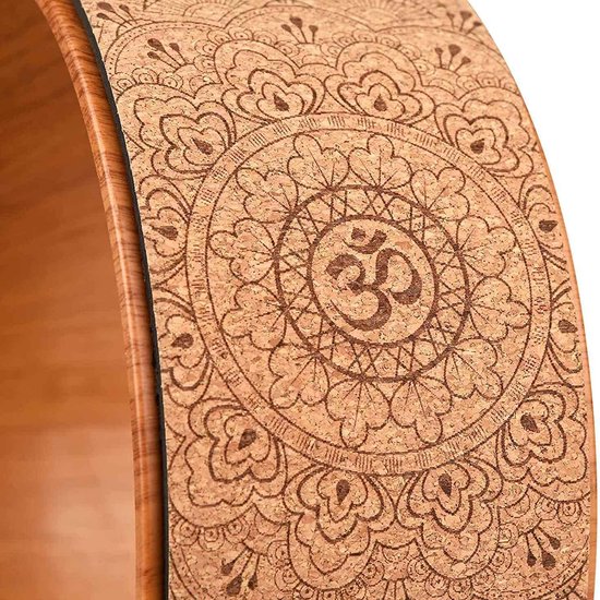Yoga Wiel - Flexibiliteit Trainer - Houding Verbeteren - Natuurlijk Hout Materiaal - 33cm Diameter - Houtkleur — afbeelding 2
