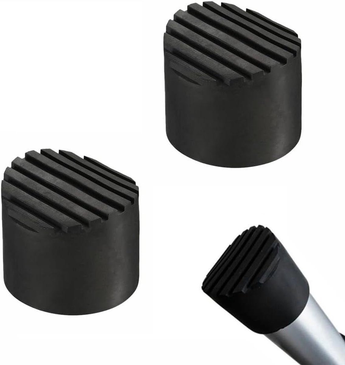 Ladderhulzen Set - Rubberen Voetjes - Veilig Klimmen - Antislip Basis - 2 Stuks - Zwart
