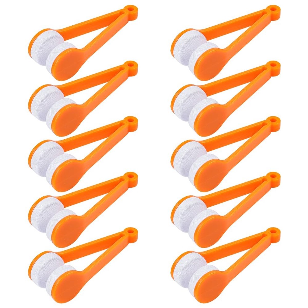 SMOAKEZ- Brillenborstel - 10 Stuks - Microvezel Reinigingsset - Zonnebril Reinigingsclips - Zachte Borstels - Praktische Oplossing - Brillenreiniger
