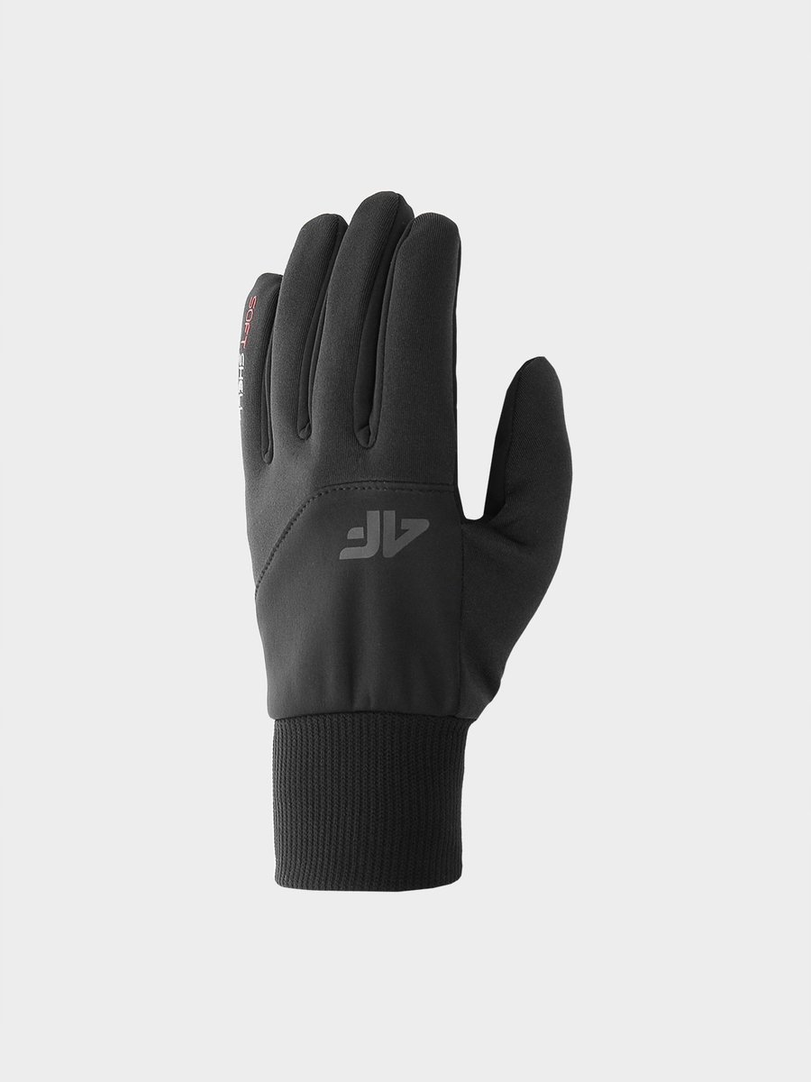 4F Softshell Handschoenen Touchscreen Unisex Zwart