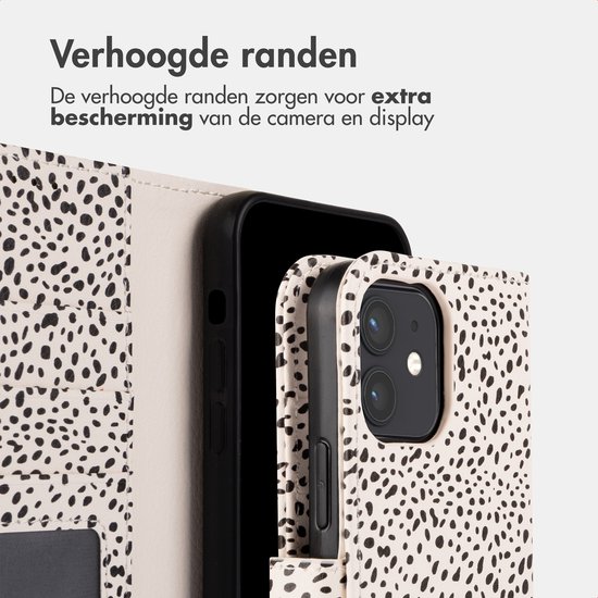 imoshion Hoesje - Geschikt voor Apple iPhone 12 Pro / 12 - Design Bookcase smartphone - Desert Dots
