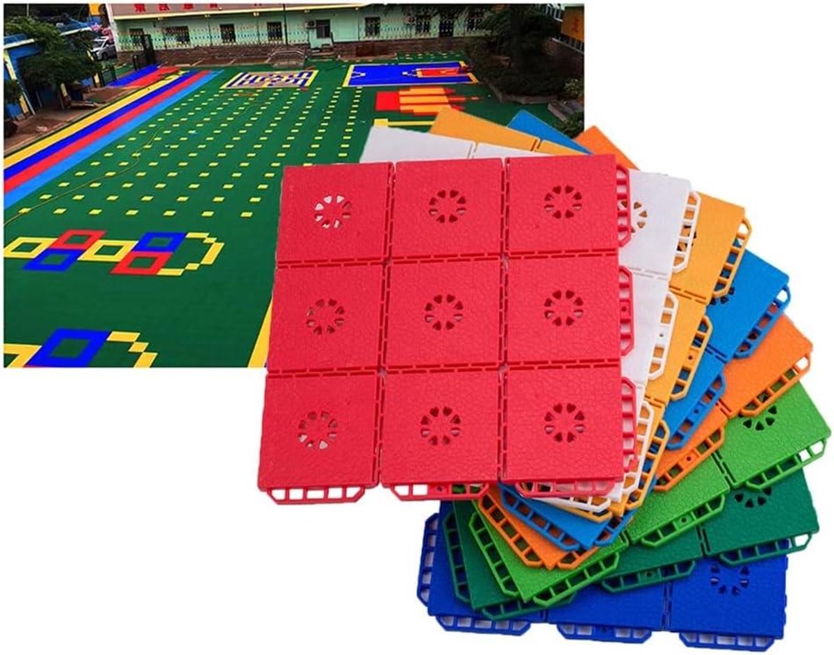 Modulaire Vloertegels - In elkaar grijpende tegels - Buiten sporten - Snelle waterafvoer - 305 Cm - Oranje