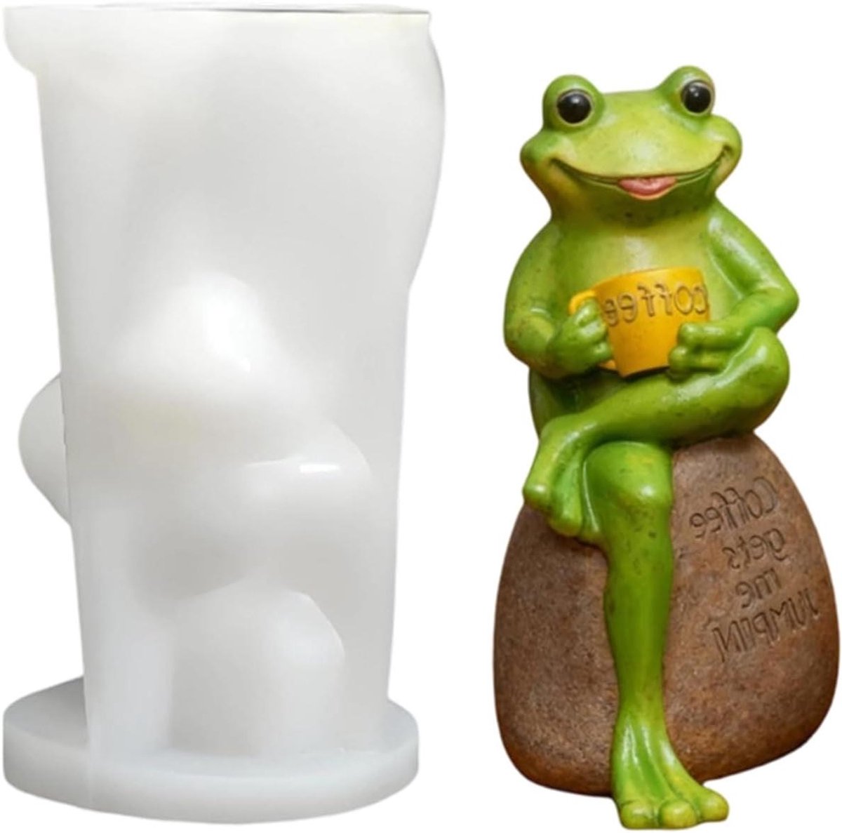 Dieren Gietmal - Hars Beton - Tuindecoratie Maken - Siliconen Flexibel - 7x5.4x9.4cm - Grijs