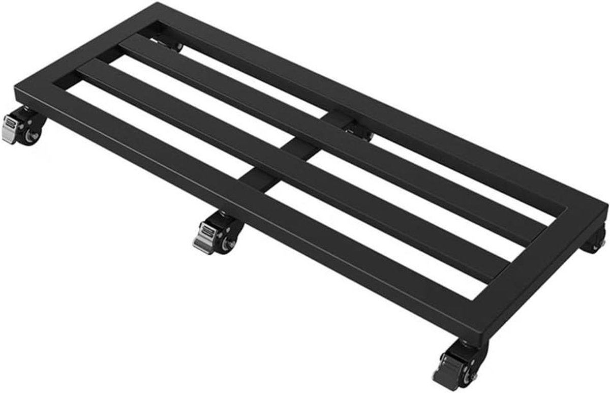 Plantenroller - Verrijdbare Onderzetter - Planten Verplaatsen - Met Vergrendelbare Wielen - 30 x 100 cm - Zwart