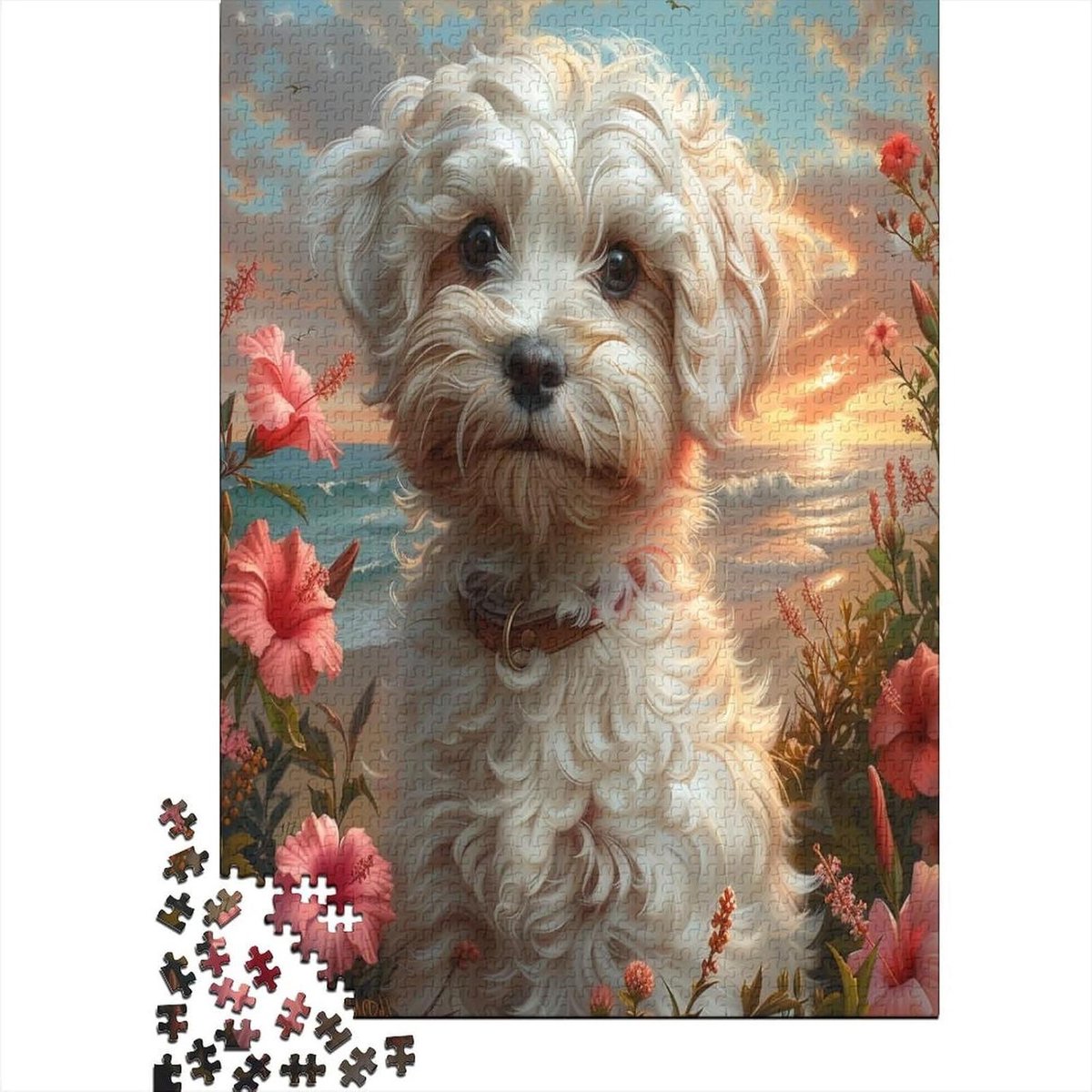 Puzzel 1000 stukjes - Houten legpuzzel - Ontspanning thuis - Met bonusposter - 75 x 50 cm - Stijl-5