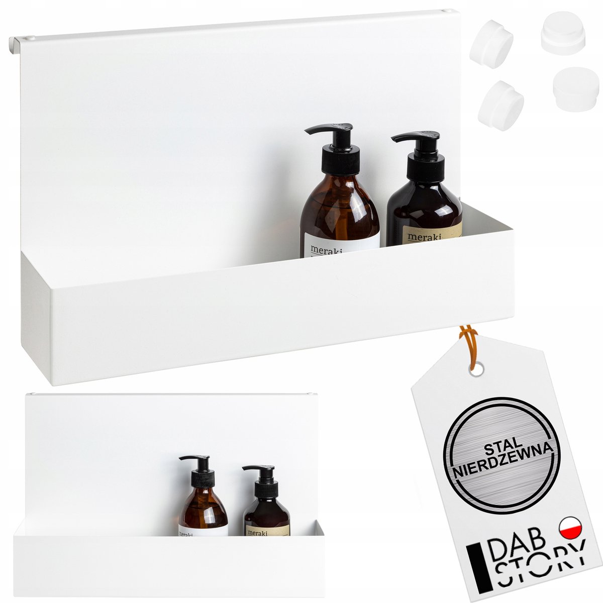 Witte Doucheplank RVS - Ohungbaar, 40 cm