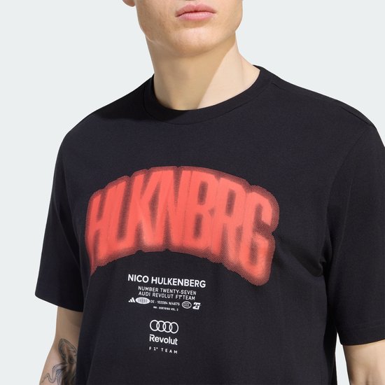 Adidas Performance Audi Formula 1 Team Nico Hulkenberg Graphic I T-Shirt - Heren - Zwart van adidas Performance — afbeelding 3