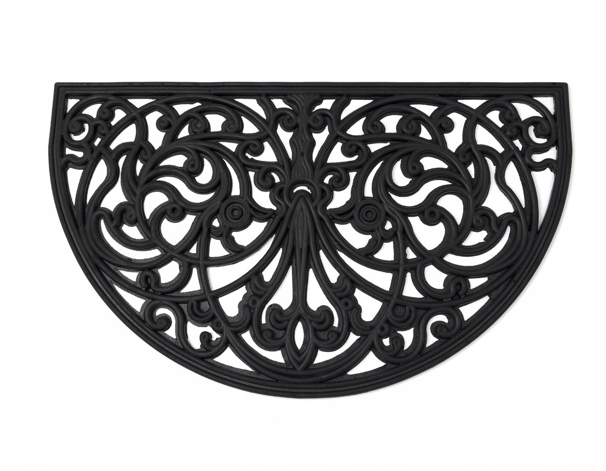 Decoratieve Halve Maan Deurmat Rubber 45x75 cm - Antislip