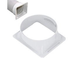 Dailygoods - Air Conditioner Afvoerslang Adapter - Vierkant naar Rond - 5.9 Inch Aansluiting - Geschikt voor diverse airco's - Kwaliteit en duurzaamhe...