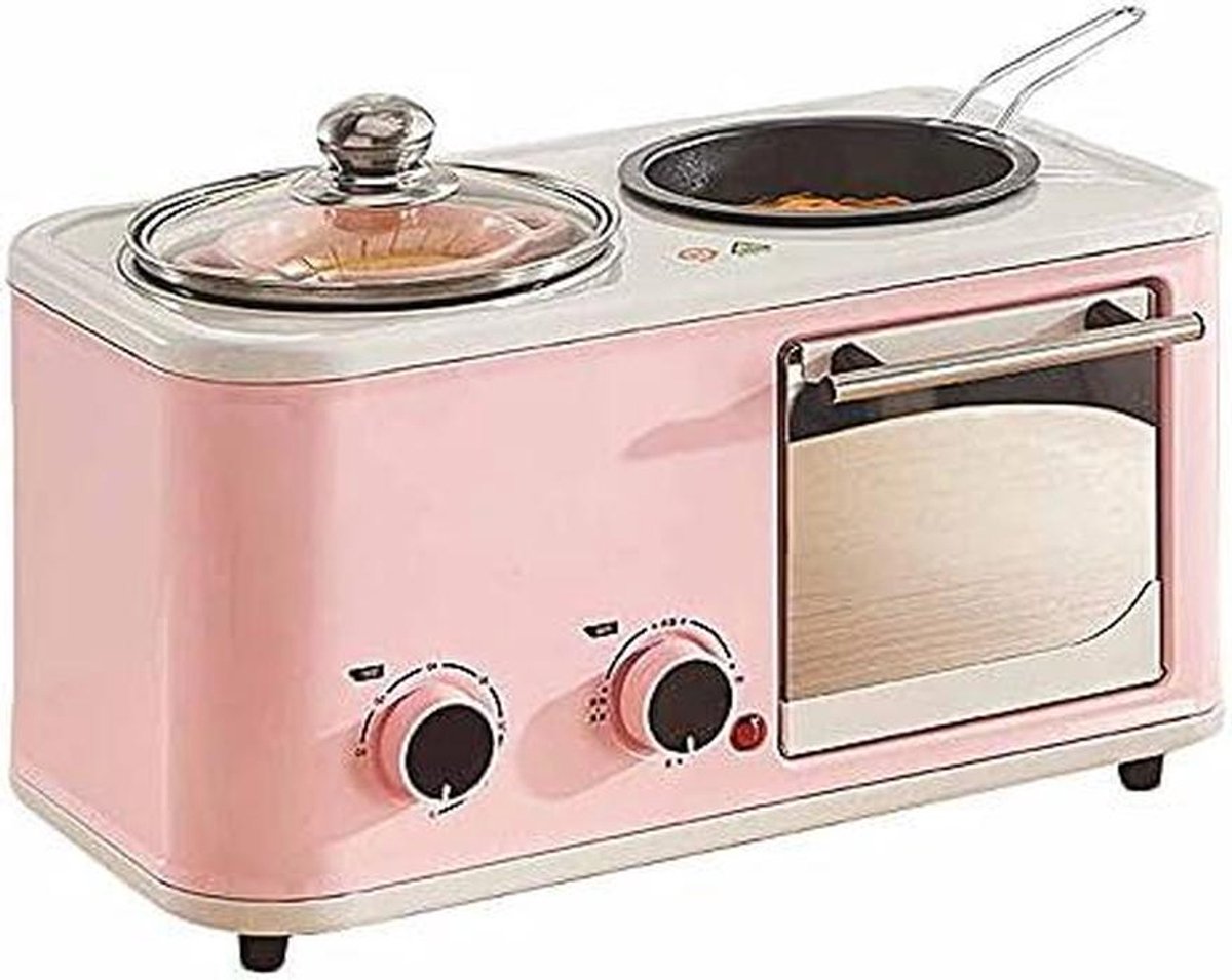Mini Wafelmaker - Elektrische Bakvorm - Ontbijt Maken - Antiaanbaklaag - 600 Watt - Zwart