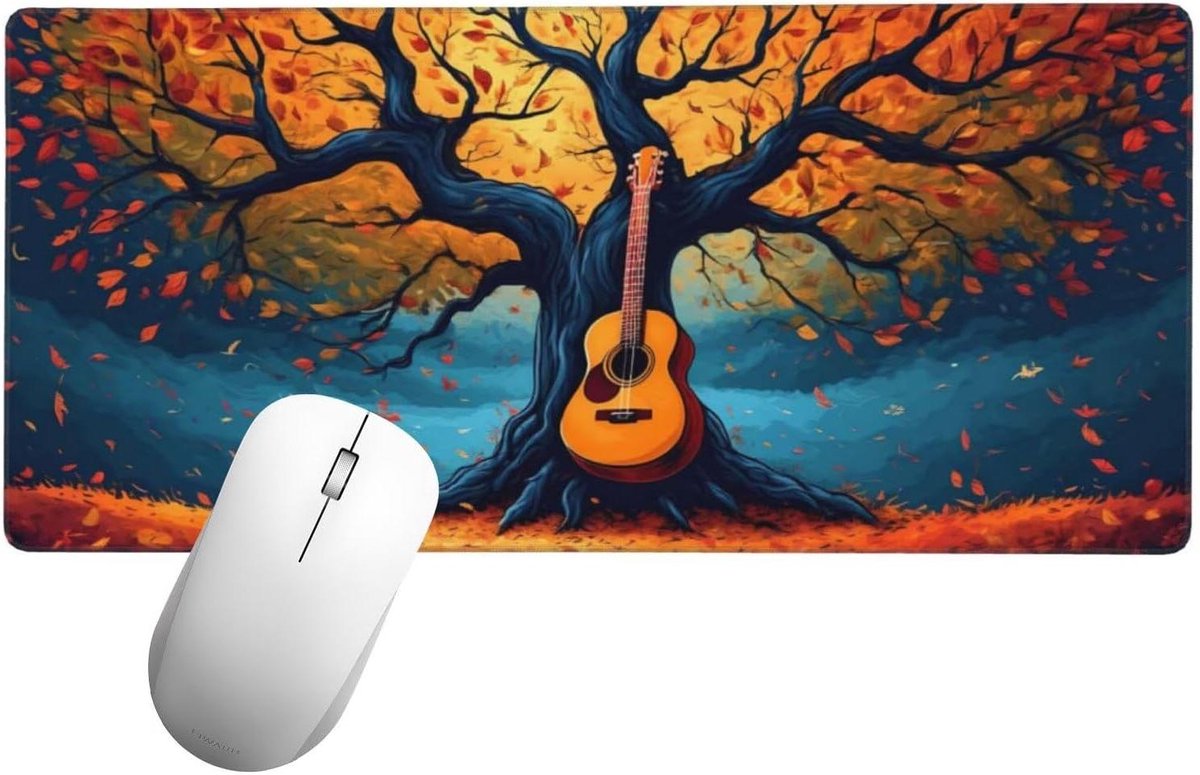 Grote muismat - Bureauonderlegger - Comfortabel werken - Waterdicht en wasbaar - 120x60 cm - Zwart