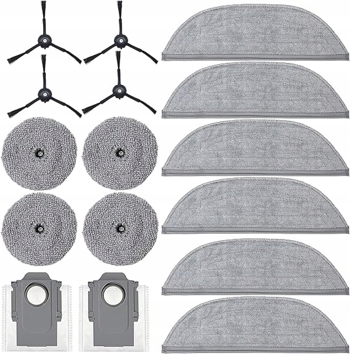 Accessoireset voor Roborock S8 MaxV Ultra: Pads, Zakken, Borstels