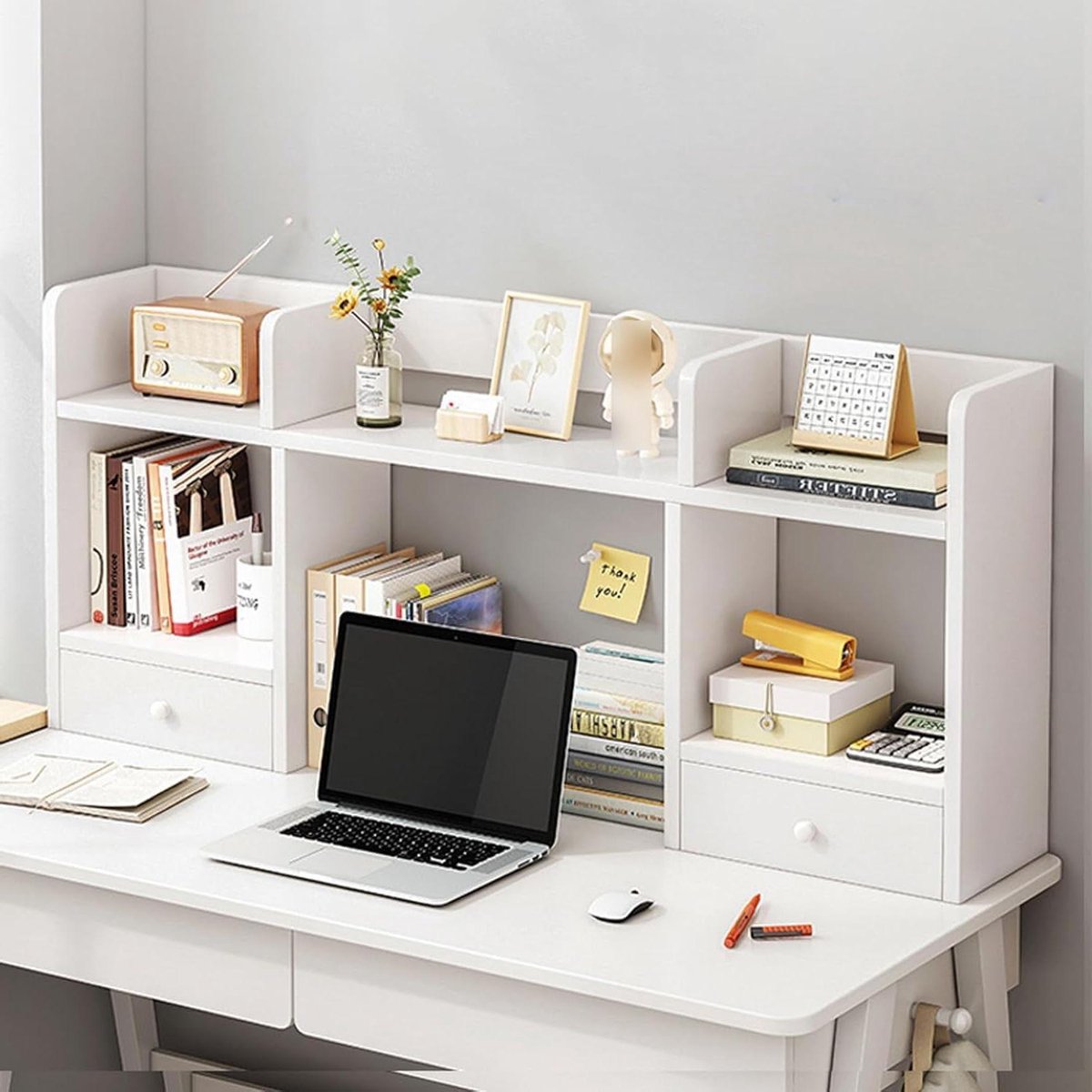 Bureau Organizer - Opberger - Bureau Organiseren - 3 Laags Ontwerp - 100cm - Wit