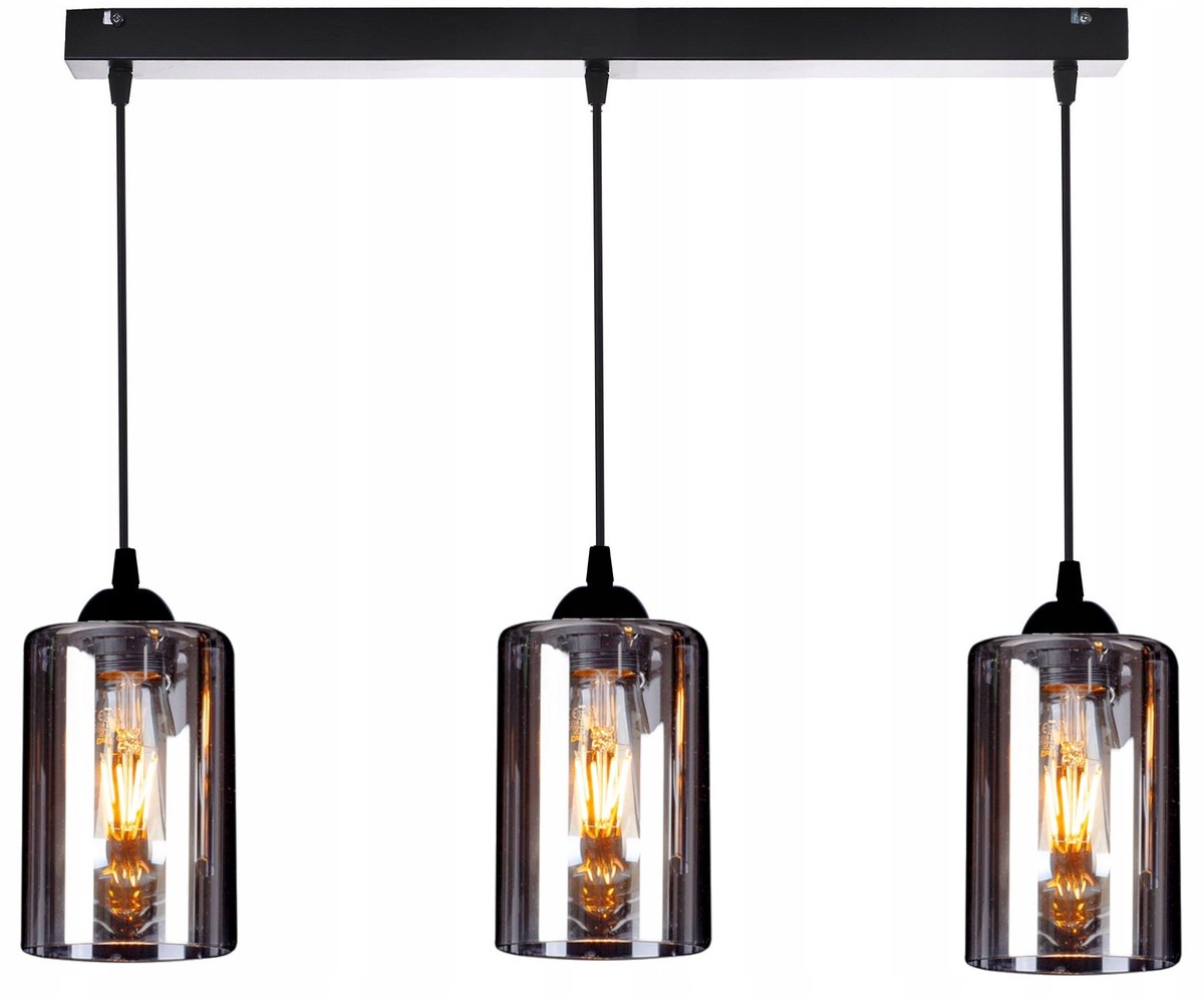 Moderne Zwarte Plafondlamp Kristal Hanglamp E27