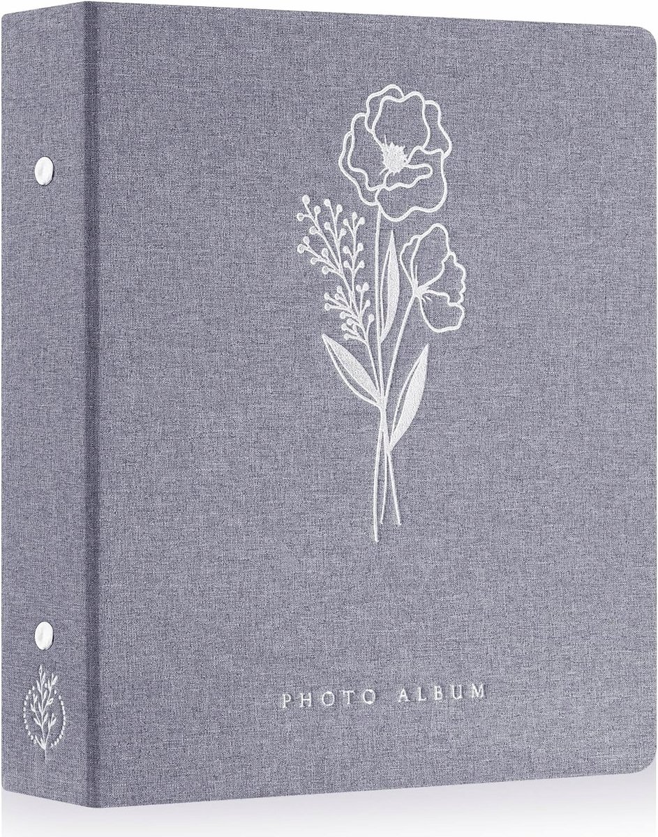 Groot Fotoalbum Grijs Linnen 1000 Foto's 11,5x15 cm Elegant Memories