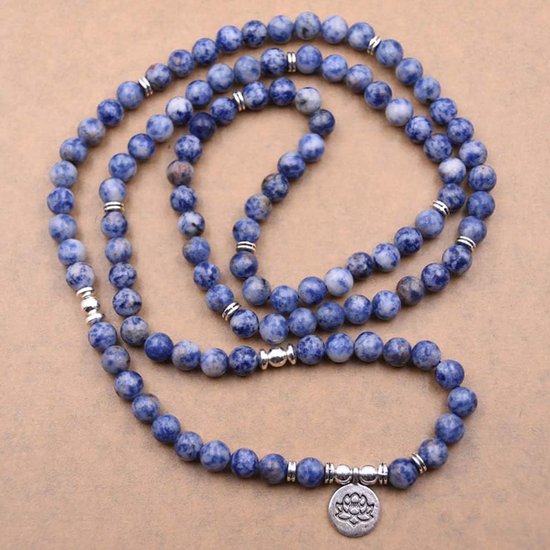 Mala Yoga Armband - Gebedskralen Armband - Zelfontdekking Meditatie - 108 Natuurlijke Kralen - Verstelbaar - Natuurlijk — afbeelding 3