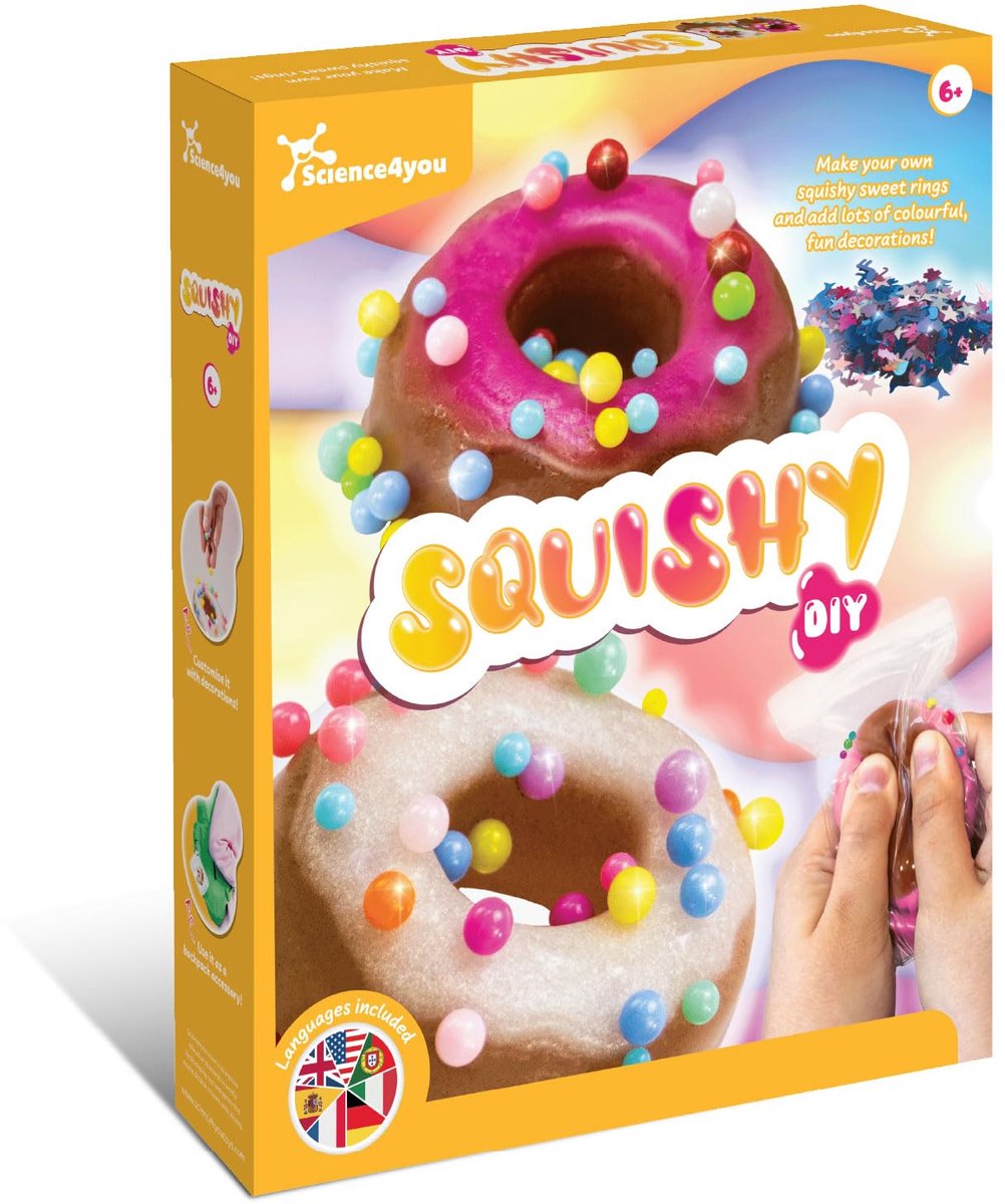 Science4you Taba Squishy-knutselset - Maak kleurrijke Taba Squishies voor kinderen, knijpspeeltjes, sensorische en stressverlichtende Squishys-set, cadeaus voor meisjes en jongens van 6, 7, 8 jaar