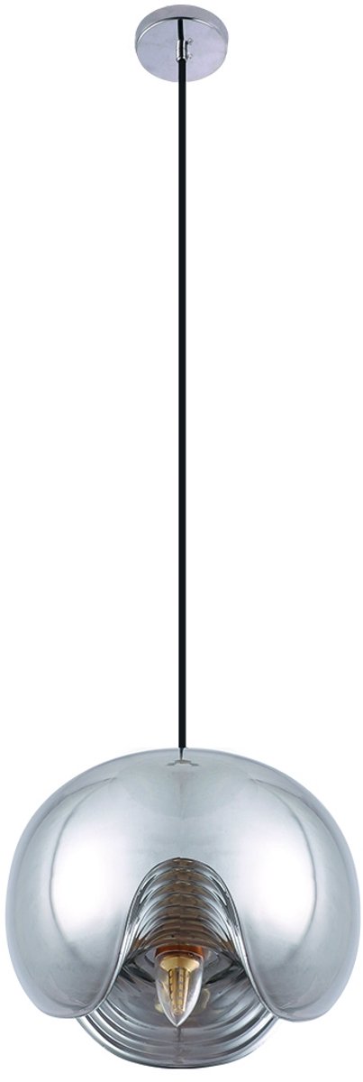 CINDY hanglamp, modern, 1 lichtpunt, E27, rookglas, Ø 25 cm