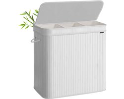 SONGMICS - Wasmand - Wassorteerder - Bamboe - Met Handgrepen - Uitneembare Waszak - 150 Liter