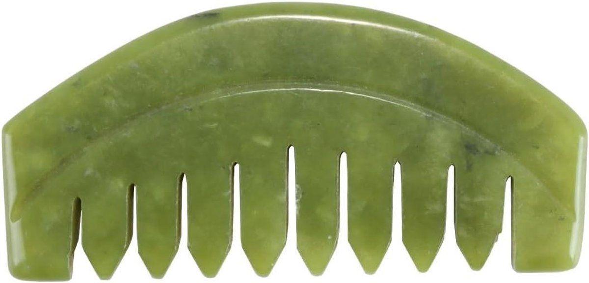 Jade Steen Kam - Haar Kam - Dagelijkse Verzorging - Gladde Randen - 40 x 84 mm - Groen
