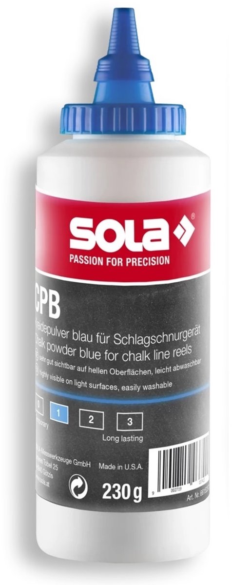 SOLA Krijtpoeder Blauw 230g - Markeerlijn Poeder