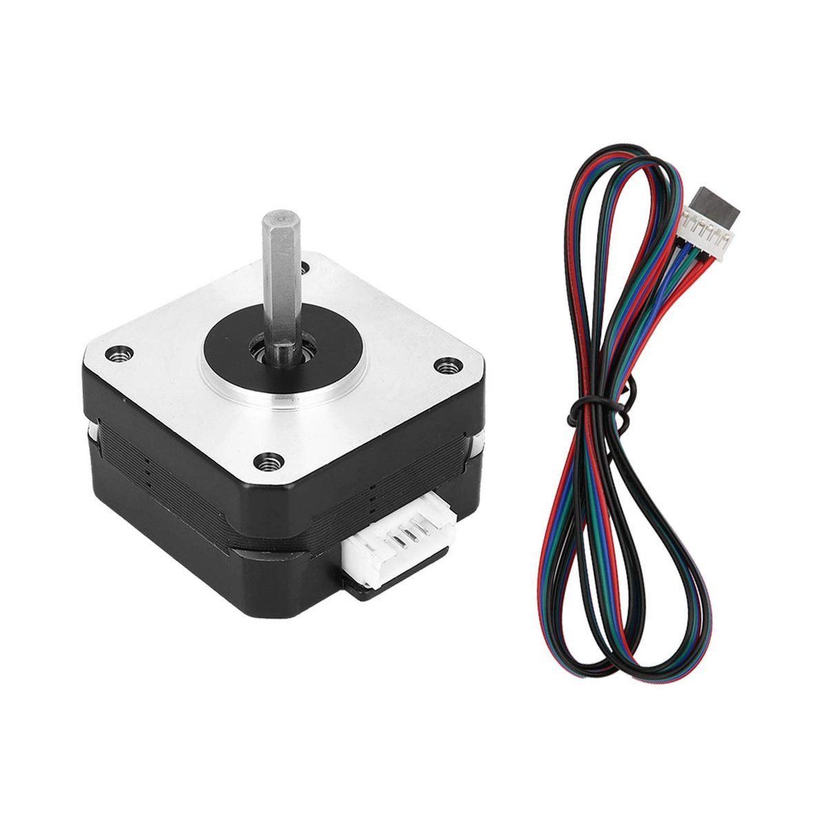 Dailygoods- Stappenmotor 0.7A 12V - Nema 17 - 4-aderige Aansluitkabel - Geschikt Voor 3D-printer - Duurzaam - Hoge Precisie - Motor