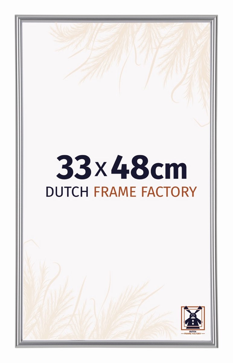Dutch Frame Factory Fotolijst 33x48 cm - Kunststof - Zilver Hoogglans - Angers