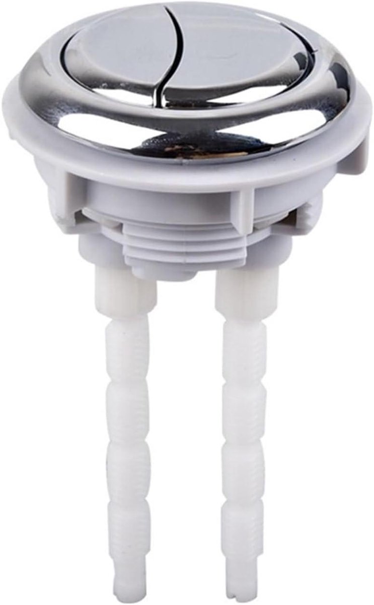 Toilet Spoelknop - Dubbele Drukker - Badkamer Reparatie - Universele Pasvorm - 38/48 mm - Chroom
