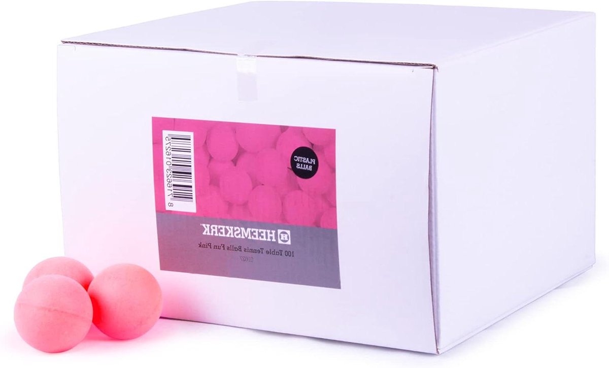 Tafeltennisballen - Plastic balletjes - Recreatief spel - Zonder logo - 100 stuks - Roze