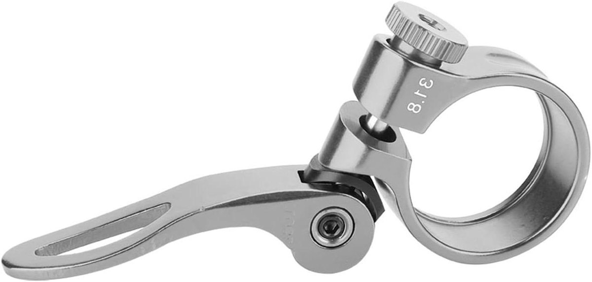 Zadelpenklem Fiets - Zadelklem Accessoire - Veilige Zadelbevestiging - Snelontgrendelingsmechanisme - 31.8mm - Rood