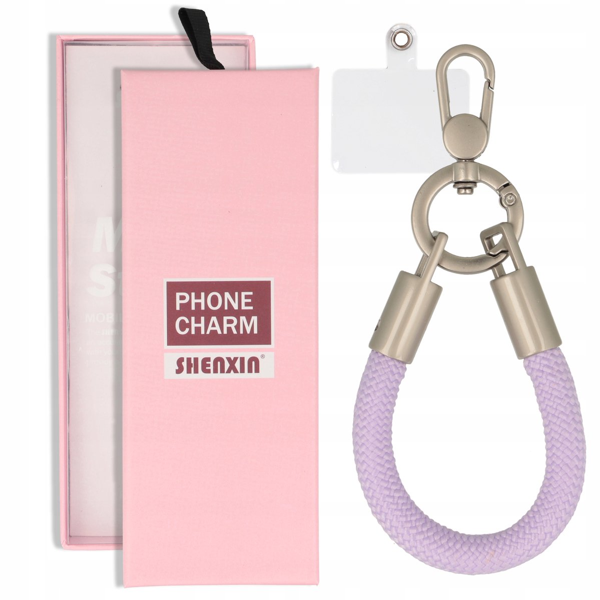 Telefoon Charm Hanger - Paars met Karabijnsluiting & Subtiele Doos