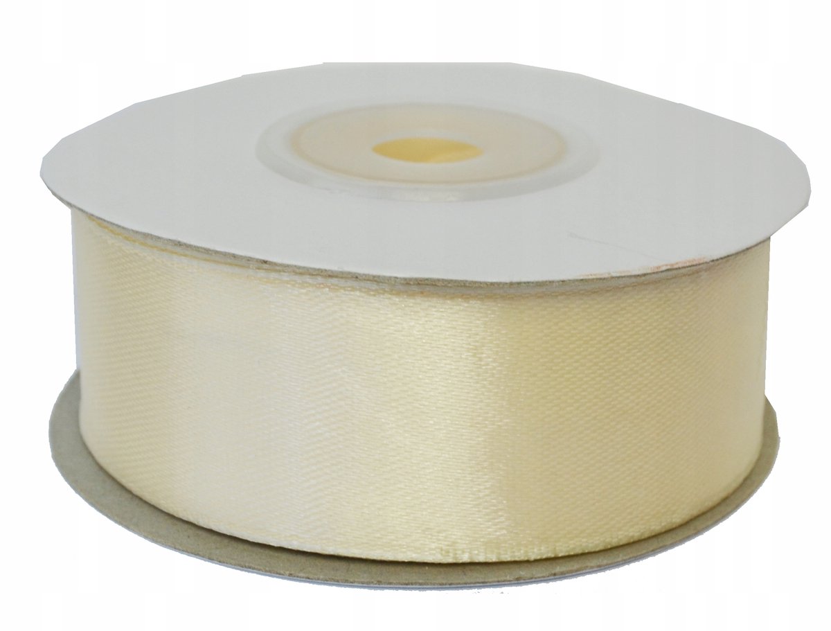 Goudkleurige satijnen pluisjesrol - 25 mm x 25 meter - Decoratie & Knutselen