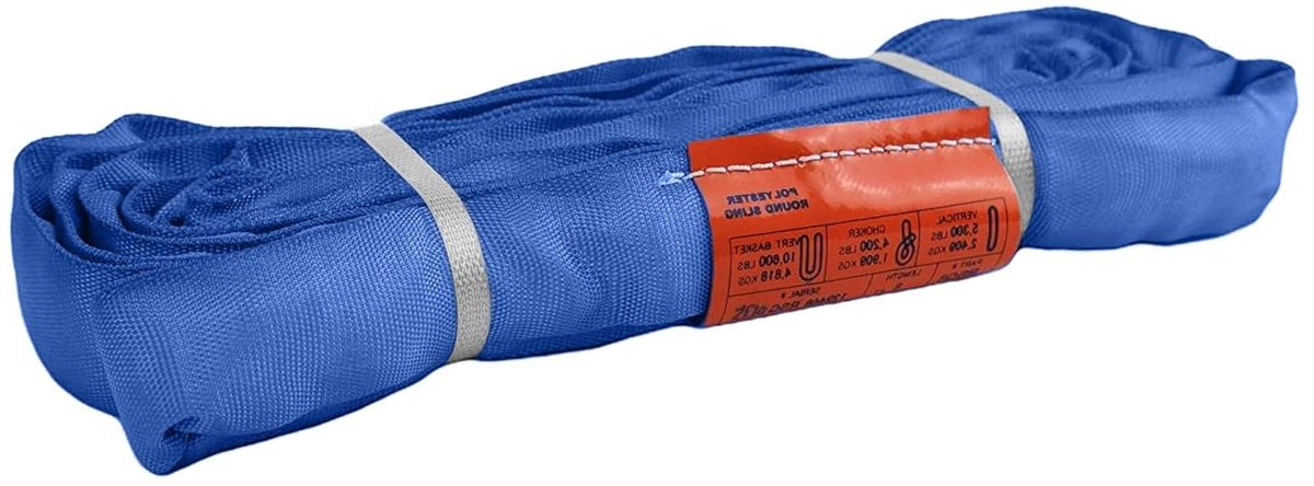 Ronde Hefsling - Eindloze Slings - Zwaar Tillen - Duurzaam Polyester - 8FT Lengte - Blauw