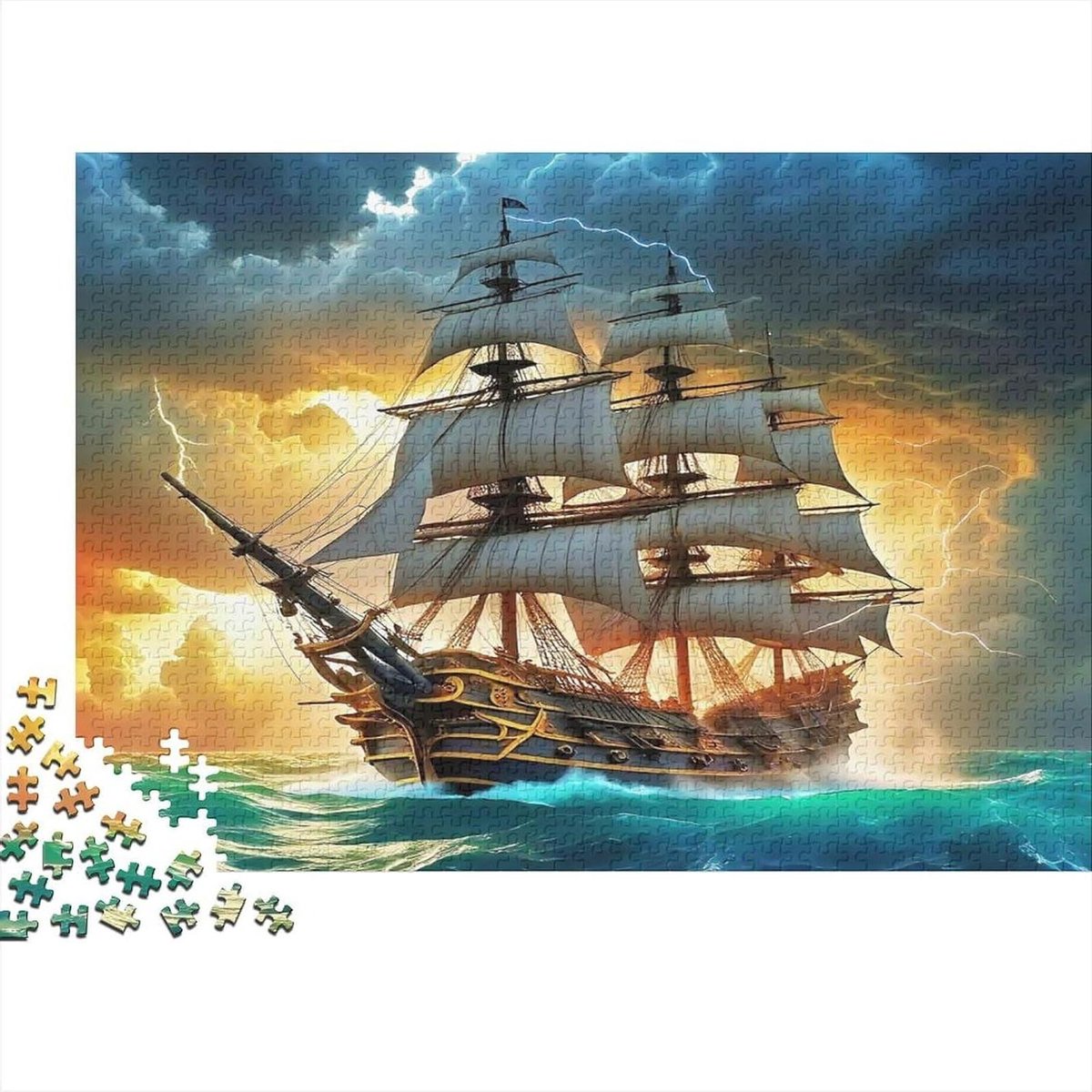 Papieren Puzzel - Legpuzzel - Ontspanning en Decoratie - 1000 Stukjes - 70 x 50 cm - Multi-color