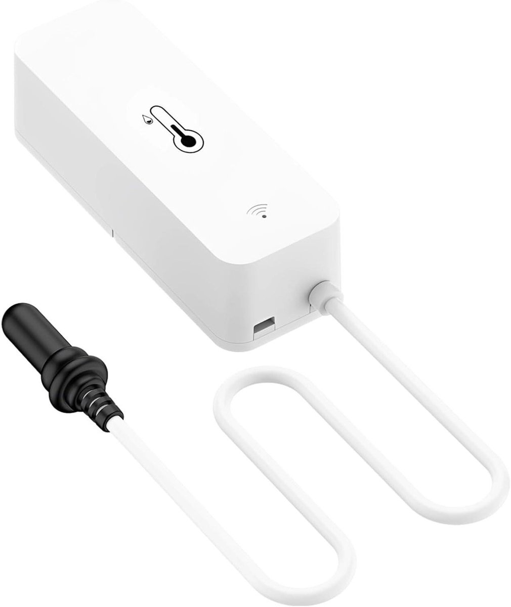 Slimme Temperatuur Vochtigheidsmelder - Draadloze Sensor - Smart Home Monitoring - Externe Sonde - 12 x 8 x 2 cm