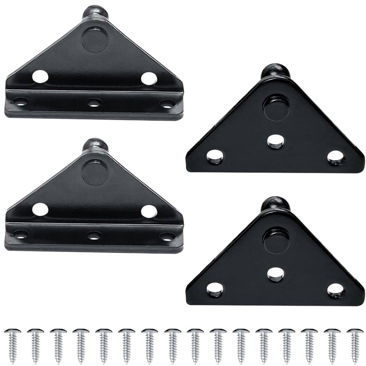 Dailygoods- Gasveren 10 mm montagebeugel - Beugel voor gasveerpoten - Staal - Universeel - Zwart - Hoogwaardige kwaliteit