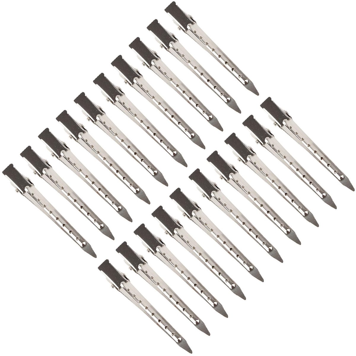 Dailygoods- Krulclips Professionele Eendenbek - 20 Stuks - Roestvrij Staal - Compact Ontwerp - Haarstyling Klemmen - Geschikt voor Kapsalon - Haarklemmen