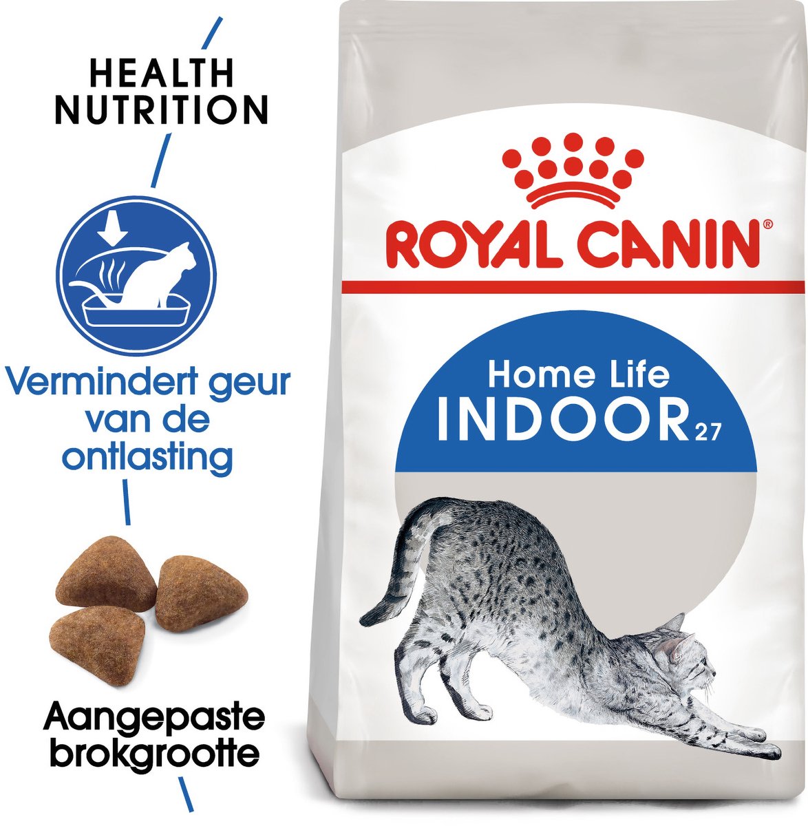 Bol.com Royal Canin Indoor 27 - Kattenvoer - 4kg - Voor de volwassen binnenkat aanbieding