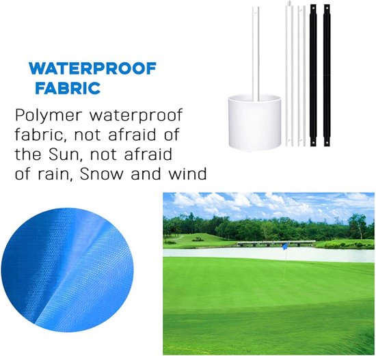 Golf Trainingsset - Oefen Golvlaggen - Putting Oefenen - Weerbestendige Polen - 49 cm - Blauwe Cijfers van GOLF — afbeelding 5