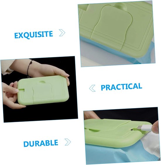 Baby Wipes Dispenser - Vochtig Doekjes Houder - Warm Doekjes Houden - Constante Temperatuur - 175 Gram - Groen — afbeelding 3