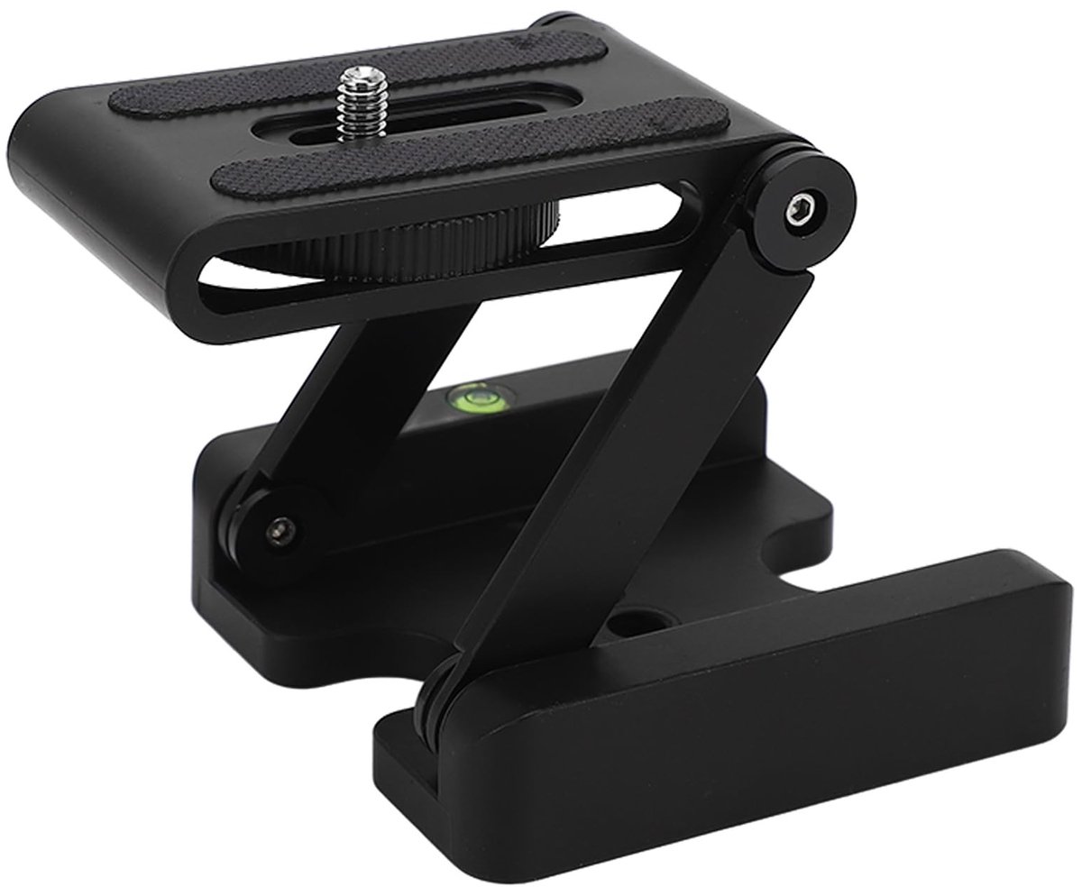Dailygoods- Kantelkop Sterk en Duurzaam - Z-Type Statiefkop - Opvouwbare Plaat - Snelsluiting - 1/4 Montageschroef - Antislip Voetkussen