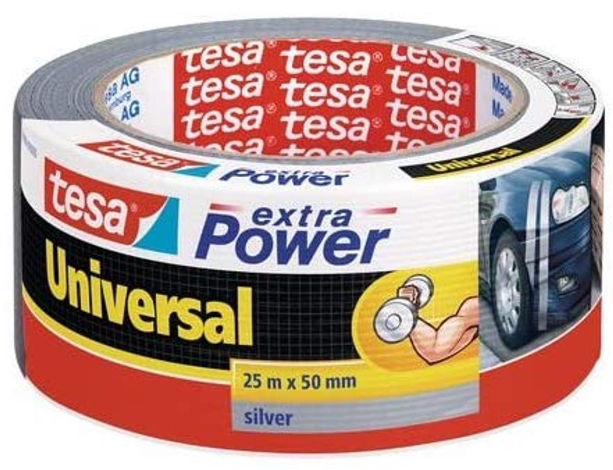Tesa Extra Power Universele reparatietape 50 mm x 30 m - Zilver