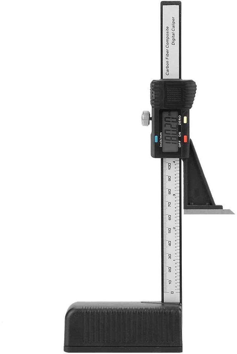 Dailygoods- Hoogtemeter Digitale Precisie - Magnetische Voet - Compact Formaat - Slijtvast Kunststof - LCD Digitaal Scherm - Voor Houtbewerking - Dieptemeter